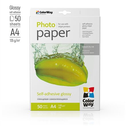 ColorWay Photo Paper, 50 sheets , Glossy , 135 g/m² , A4