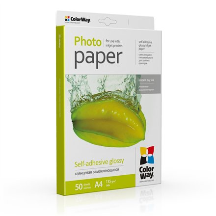 ColorWay Photo Paper, 50 sheets , Glossy , 135 g/m² , A4