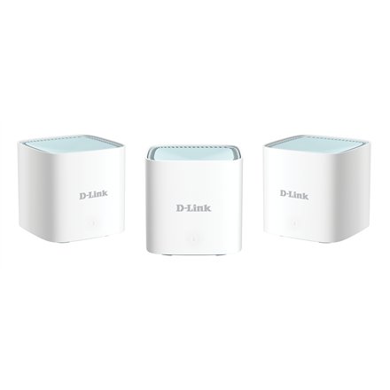 D-Link , EAGLE PRO AI AX1500 Mesh System , M15-3 (3-pack) , 802.11ax , 1200+300 Mbit/s , 10/100/1000 Mbit/s , Mesh Support Yes , MU-MiMO Yes , No mobile broadband , Antenna type 2 x 2.4G WLAN Internal Antenna, 2 x 5G WLAN Internal Antenna