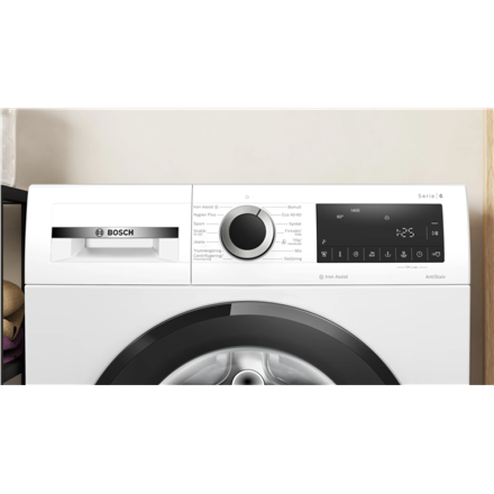 Bosch , Washing Machine , WGG244ZTSN , Energy efficiency class A , Front loading , Washing capacity 9 kg , 1400 RPM , Depth 63 cm , Display , Width 60 cm , LED , Steam function , White