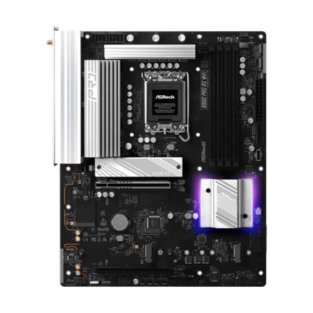 ASRock B860 PRO RS WIFI , Processor family Intel , Processor socket LGA1851 , DDR5 , Supported hard disk drive interfaces SATA, M.2 , Number of SATA connectors 4