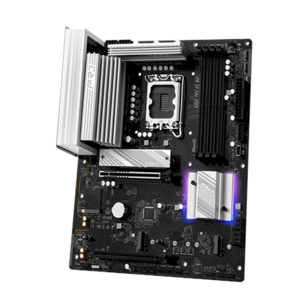 ASRock B860 PRO RS WIFI , Processor family Intel , Processor socket LGA1851 , DDR5 , Supported hard disk drive interfaces SATA, M.2 , Number of SATA connectors 4