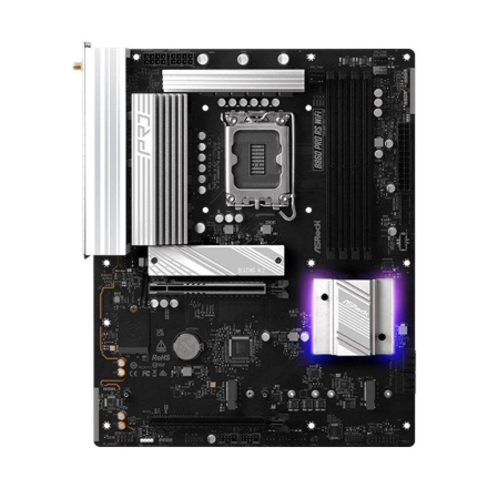 ASRock B860 PRO RS WIFI , Processor family Intel , Processor socket LGA1851 , DDR5 , Supported hard disk drive interfaces SATA, M.2 , Number of SATA connectors 4