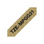 Brother , TZe-MPGG31 , Black On Gold Pattern , TZe