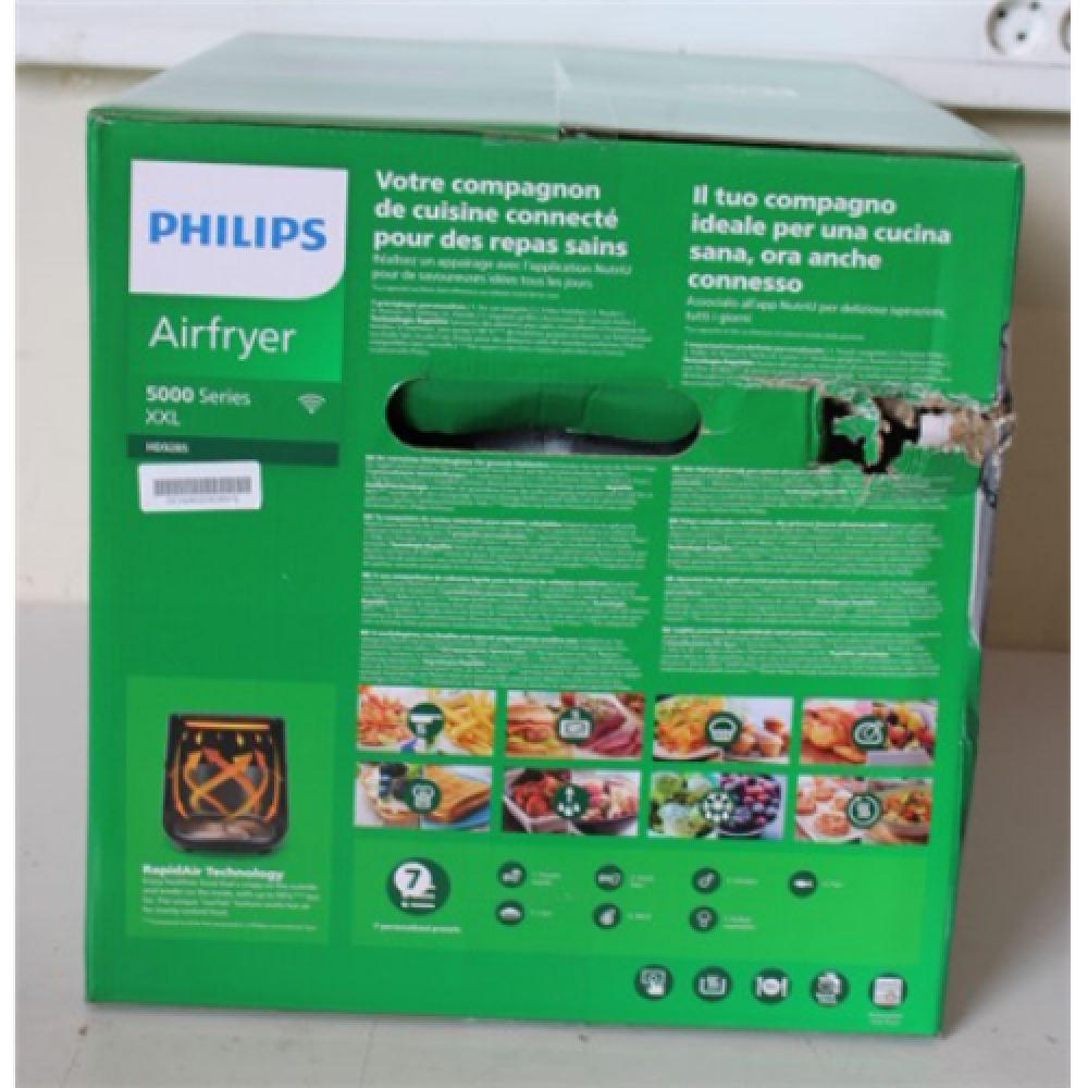 SALE OUT. Philips HD9285/93 5000 Series XXL Connected Air Fryer, Black,DAMAGED PACKAGING, SCRATCHES ON SIDE , XXL Connected Air Fryer , HD9285/93 5000 Series , Power 2000 W , Capacity 7.2 L , Black , DAMAGED PACKAGING, SCRATCHES ON SIDE