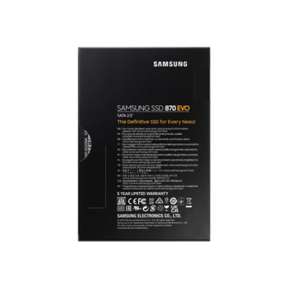 Samsung , SSD , 870 EVO , 250 GB , SSD form factor 2.5 , Solid-state drive interface SATA III , Read speed 560 MB/s , Write speed 530 MB/s