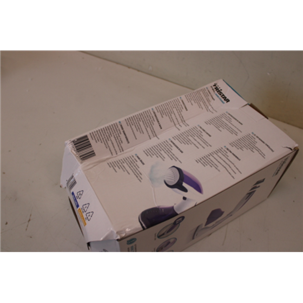 SALE OUT. Tristar ST-8916 Handheld Garment Steamer, 1200W, water tank capacity 0,26L, Continuous steam 20 g/min., white/purple , Tristar , Garment Steamer , ST-8916 , Handheld , 1200 W , 0.26 L , 20 g/min , Purple , DAMAGED PACKAGING