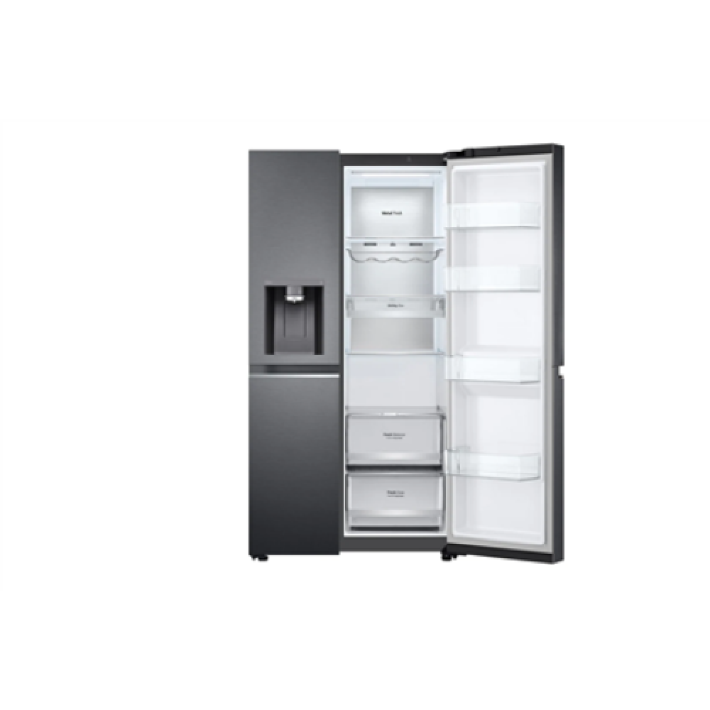LG Refrigerator GSLV90MCAE Energy efficiency class E, Free standing, Side by side, Height 179 cm, No Frost system, Fridge net capacity 416 L, Freezer net capacity 219 L, Display, 36 dB, Matte Black