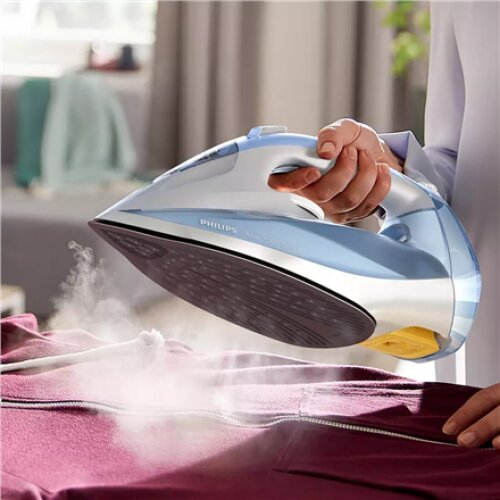 Philips , DST7011/20 , Steam Iron , 2600 W , Water tank capacity 300 ml , Continuous steam 45 g/min , Steam boost performance 220 g/min , Light Blue/Gray