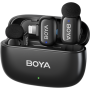 Boya , Mini-15 Ultracompact 2.4GHz Wireless Microphone System with Lightning plug , Black