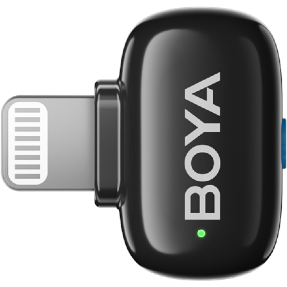 Boya , Mini-15 Ultracompact 2.4GHz Wireless Microphone System with Lightning plug , Black