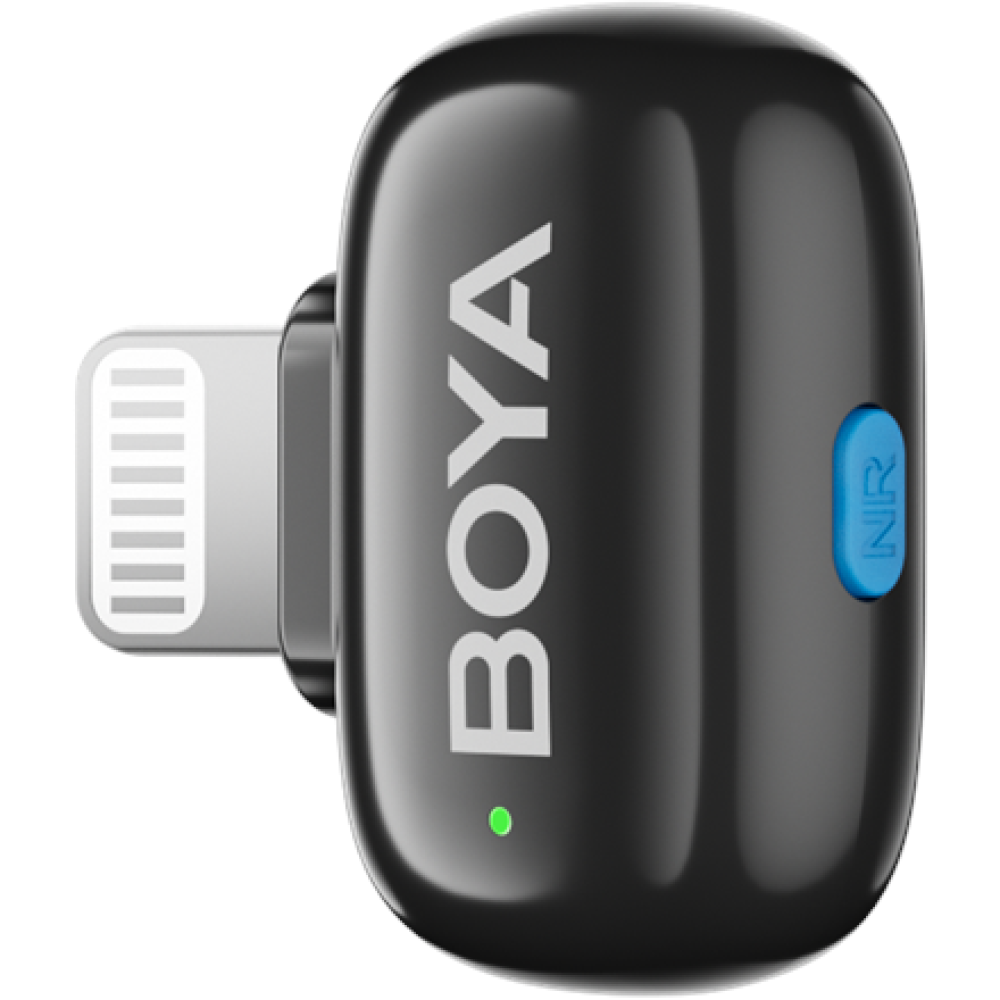 Boya , Mini-15 Ultracompact 2.4GHz Wireless Microphone System with Lightning plug , Black