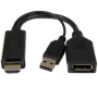 Cablexpert Black , DisplayPort Female , HDMI Male (Type A) , Active 4K HDMI to DisplayPort Adapter , A-HDMIM-DPF-01 , 0.1 m