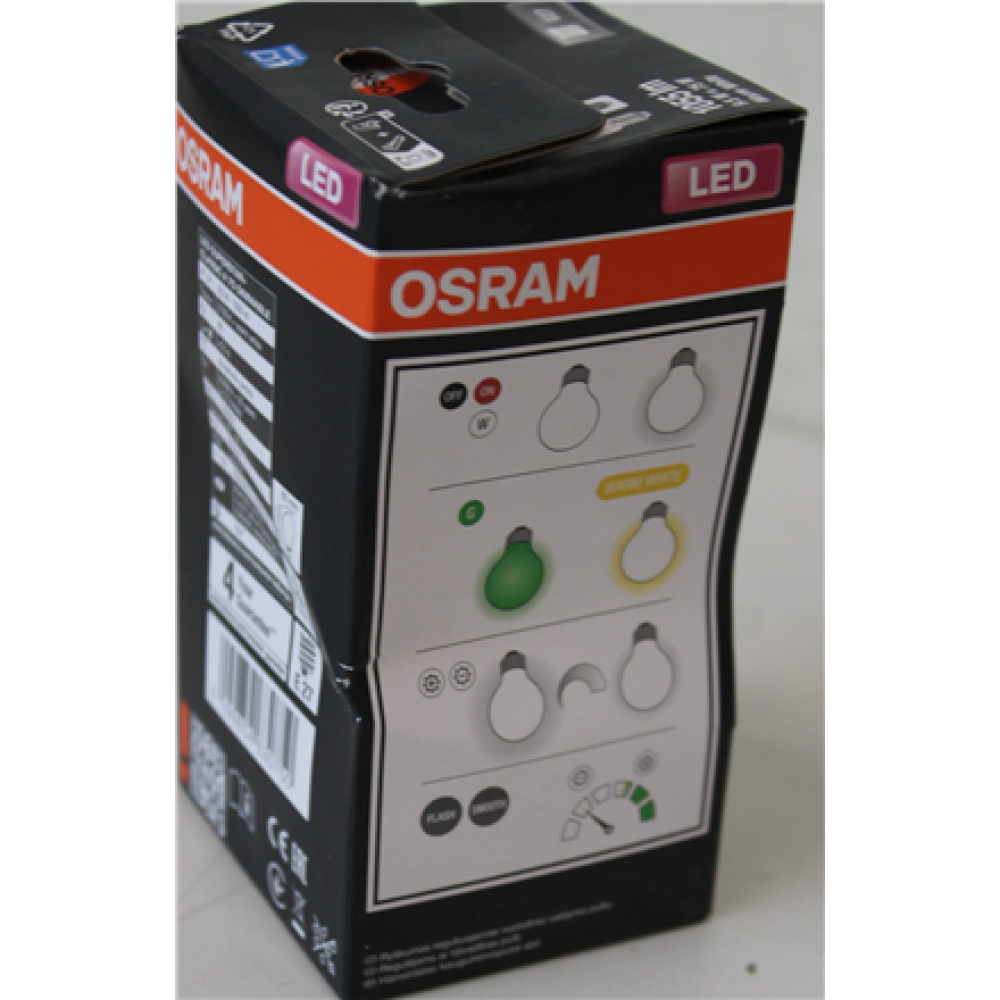 SALE OUT. Osram Žalgiris Edition E27 1055lm LED Lamp with Remote , E27 , 9.5 W , 2700K warm white, green , DAMAGED PACKAGING