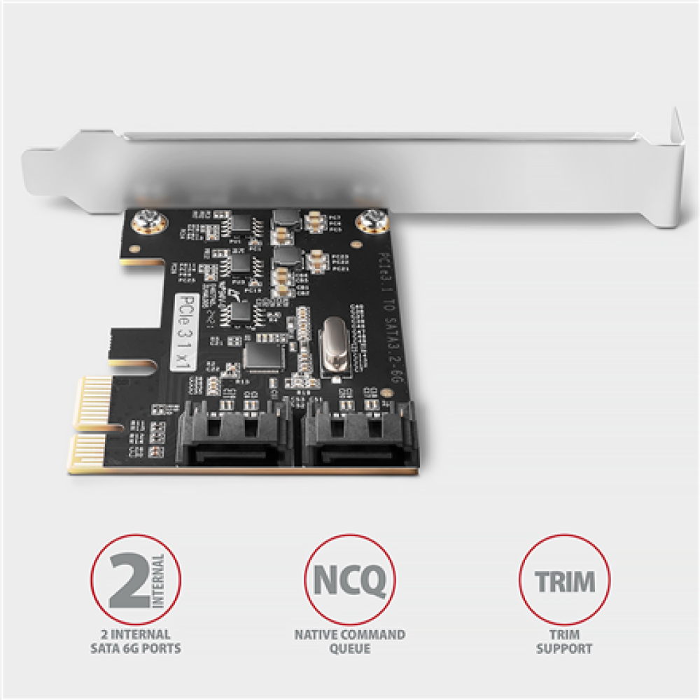 AXAGON Two-channel SATA III PCI-Express controller with two internal SATA port outputs , PCES-SJ2