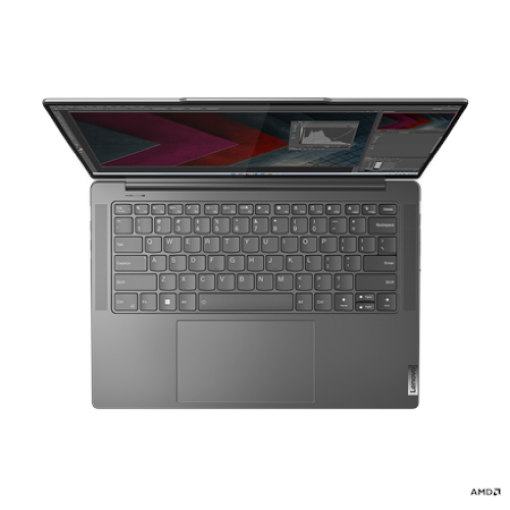 Lenovo Yoga Pro 7 14APH8 Storm Grey 14.5 IPS 2.5K Anti-glare AMD Ryzen 7 7840HS 16 GB Soldered LPDDR5x-6400 SSD 512 GB AMD Radeon 780M Graphics Windows 11 Home 802.11ax Bluetooth version 5.1 Keyboard language English Keyboard backlit Warranty 24 month(s) 