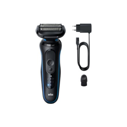 Braun Electric Shaver , Series 5 52-B1000s , Operating time (max) 50 min , Wet & Dry , Lithium Ion , Black/Blue