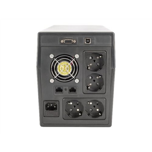 Digitus , Line-Interactive UPS , Line-Interactive UPS DN-170076, 2000VA/1200W 12V/9Ah x2 battery, 4x CEE 7/7, USB, RS232, RJ45,LCD, Simulated sine wave, 198 x 158 x 380 mm, Weight: 10.5 kg , 2000 VA , 1200 W