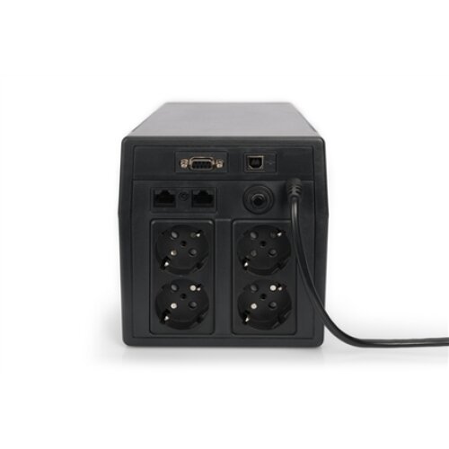 Digitus , Line-Interactive UPS , Line-Interactive UPS DN-170076, 2000VA/1200W 12V/9Ah x2 battery, 4x CEE 7/7, USB, RS232, RJ45,LCD, Simulated sine wave, 198 x 158 x 380 mm, Weight: 10.5 kg , 2000 VA , 1200 W