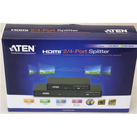 SALE OUT. Aten VS184A 4-Port 4K HDMI Splitter , SALE OUT. Aten , 4-Port 4K HDMI Splitter , VS184A , Warranty 24 month(s) , UNPACKED, WITHOUT POWER WIRE