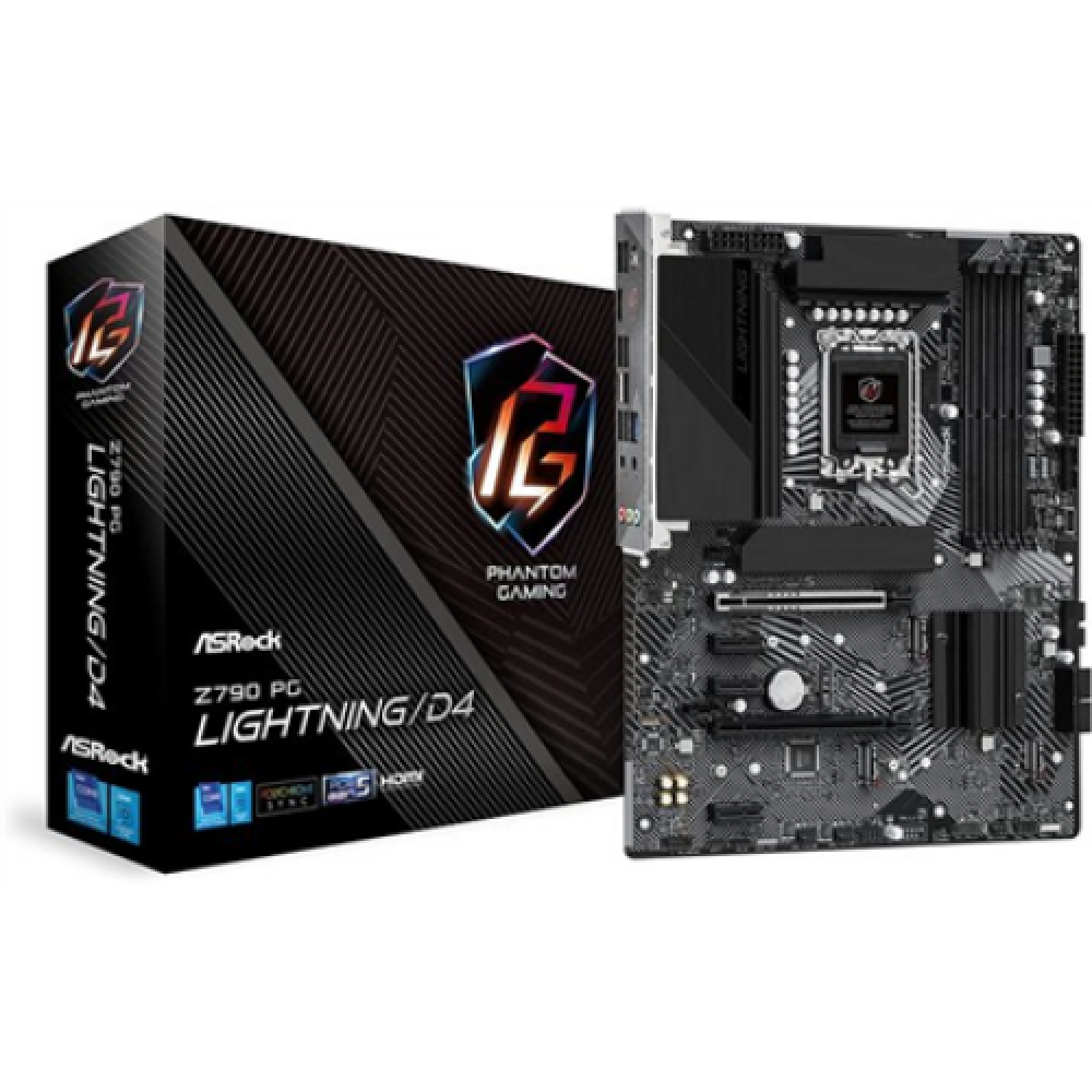 ASRock , Z790 PG LIGHTNING/D4 , Processor family Intel , Processor socket LGA1700 , DDR4 DIMM , Memory slots 4 , Supported hard disk drive interfaces SATA3, M.2 , Number of SATA connectors 4 , Chipset Z790 , ATX