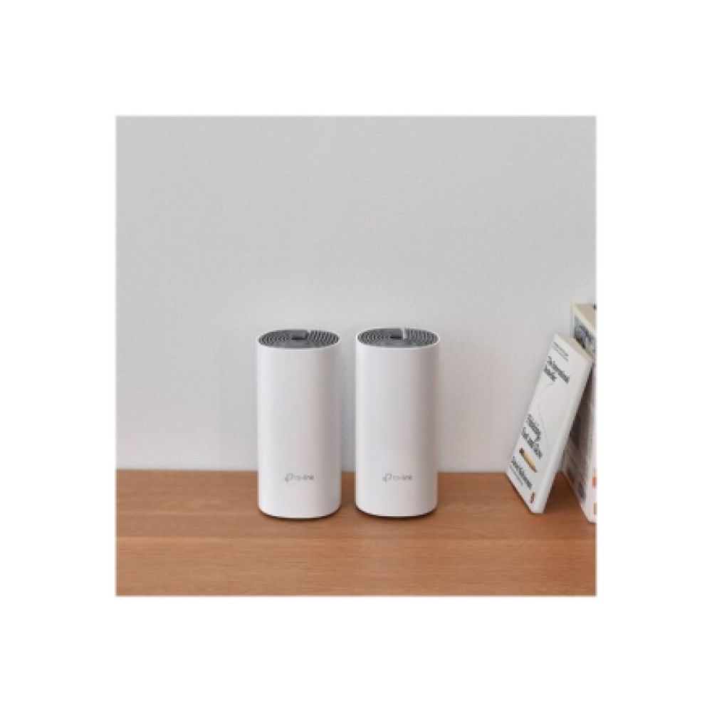 C1200 Whole Home Mesh Wi-Fi System , Deco E4 (2-pack) , 802.11ac , 867+300 Mbit/s , 10/100 Mbit/s , Ethernet LAN (RJ-45) ports 2 , Mesh Support Yes , MU-MiMO Yes , No mobile broadband , Antenna type 2xInternal