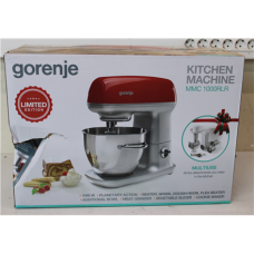 SALE OUT. , Gorenje Kitchen machine , MMC1000RLR , 1000 W , Number of speeds 7 , Bowl capacity 4.5 L , Meat mincer , Stainless Steel/Red , DAMAGED PACKAGING SALE OUT. , Gorenje Kitchen machine , MMC1000RLR , 1000 W , Number of speeds 7 , Bowl capacity 4.5 L , Meat mincer , Stainless Steel/Red , DAMAGED PACKAGING