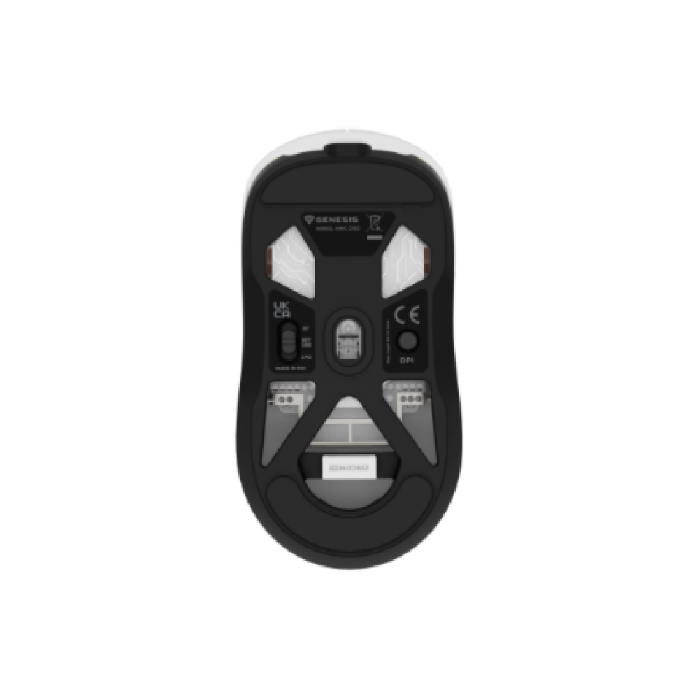 Genesis , Gaming Mouse , Zircon 660 , Wired/Wireless , 2.4 GHz, Bluetooth, USB , White