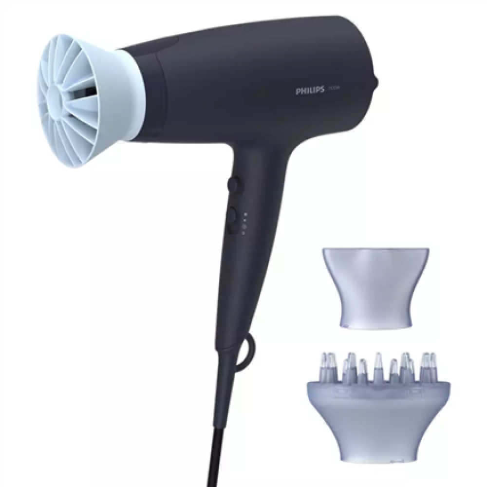Philips , Hair Dryer , BHD360/20 , 2100 W , Number of temperature settings 6 , Ionic function , Diffuser nozzle , Black/Blue