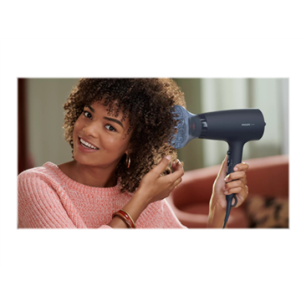 Philips , Hair Dryer , BHD360/20 , 2100 W , Number of temperature settings 6 , Ionic function , Diffuser nozzle , Black/Blue