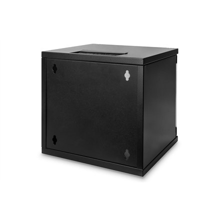 Digitus , Wall Mounting Cabinet , DN-10-06U-B , IP protection class: IP20; Front door: Glass door, single opening; Cabinet type: Wall mounting cabinet; Depth: 300 mm; Load capacity: 30 kg , Black