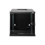 Digitus , Wall Mounting Cabinet , DN-10-06U-B , IP protection class: IP20; Front door: Glass door, single opening; Cabinet type: Wall mounting cabinet; Depth: 300 mm; Load capacity: 30 kg , Black