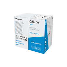 Lanberg Lan Cable CAT.5E UTP Solid CU LSZH Grey CPR + Fluke Passed, 305 m , LCU5L-11CU-0305-S