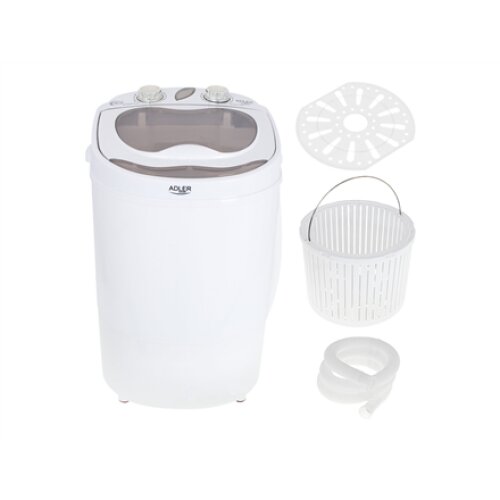 Adler , Mini washing machine , AD 8055 , Top loading , Washing capacity 3 kg , Depth 37 cm , Width 36 cm , White