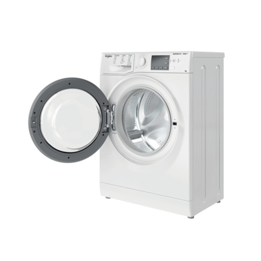 Whirlpool Washing machine , WRSB 7259 WB EU , Energy efficiency class B , Front loading , Washing capacity 7 kg , 1200 RPM , Depth 43.5 cm , Width 59.5 cm , Display , LED , Steam function , White
