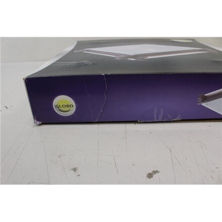SALE OUT. Sourcing Ceiling lamp GLOBO Edison, 2 x E27, 60W, with glass, wood color, 40 x 40 x 8.5 cm , DAMAGED PACKAGING