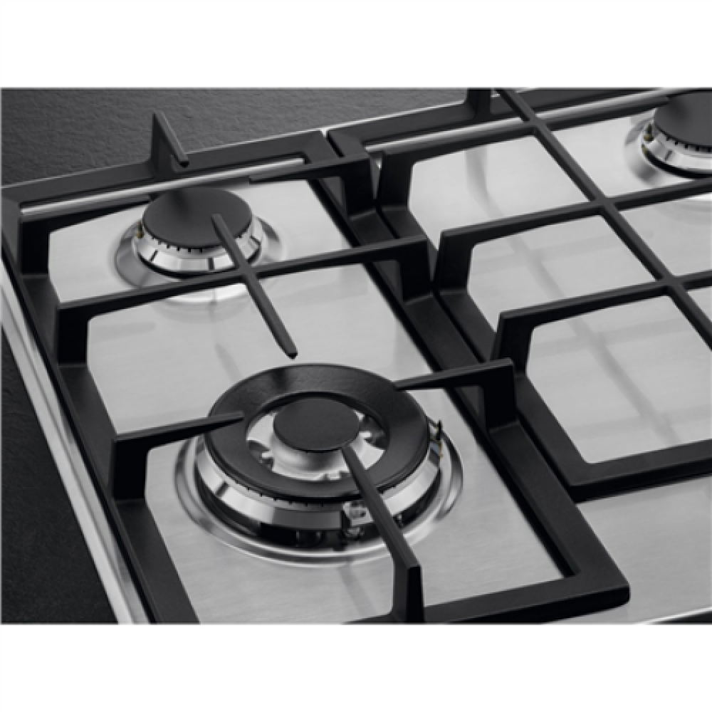 HGB64420SM AEG Hob HGB64420SM Gas, Number of burners/cooking zones 4, Rotary knobs, Stainless steel