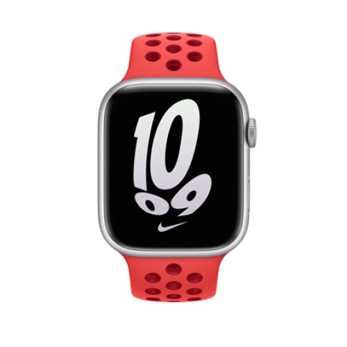 Apple Nike Sport Band, 45, Bright Crimson/Gym Red