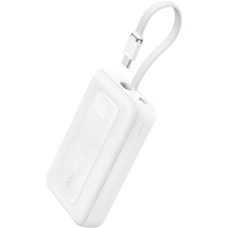 Anker Power Bank, Built-In USB-C Cable, 30W , A1688H21 , 10000 mAh , White