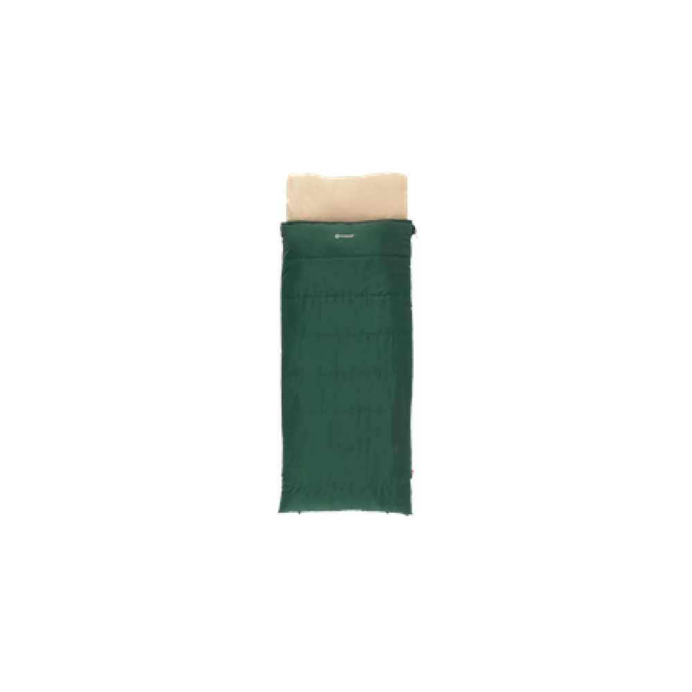 Outwell Contour Prime Green , Sleeping Bag , 220 x 85 cm , -13 to 16 °C , 2-way L-shape open-end with auto lock