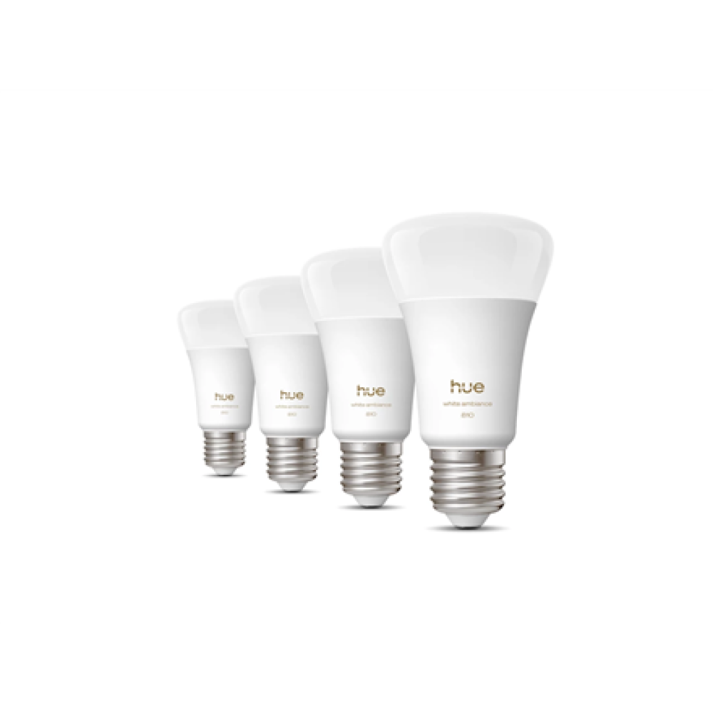 Philips Hue WA 810 A60 4P EU , E27 , 6 W , Warm to cool white light , Bluetooth and Zigbee