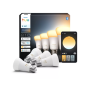 Philips Hue WA 810 A60 4P EU , E27 , 6 W , Warm to cool white light , Bluetooth and Zigbee