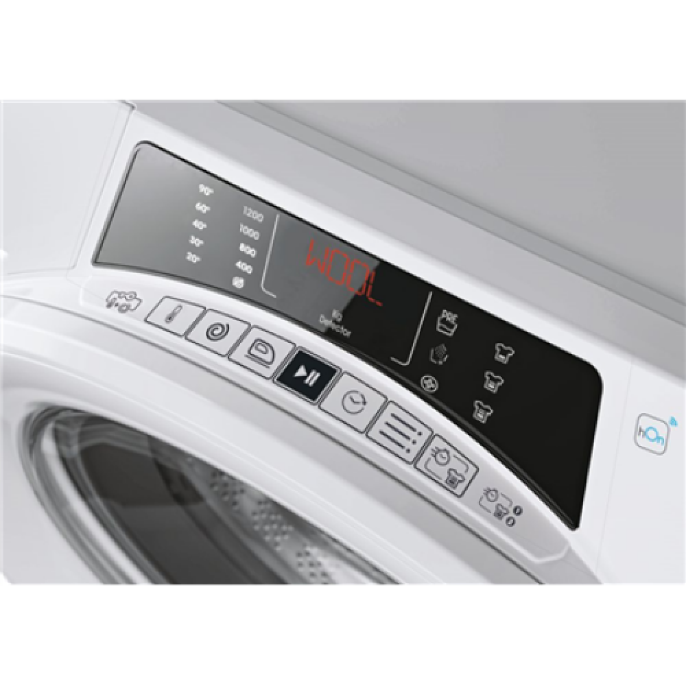 Candy , RO 1284DWMT/1-S , Washing Machine , Energy efficiency class A , Front loading , Washing capacity 8 kg , 1200 RPM , Depth 53 cm , Width 60 cm , Display , TFT , Steam function , Wi-Fi , White