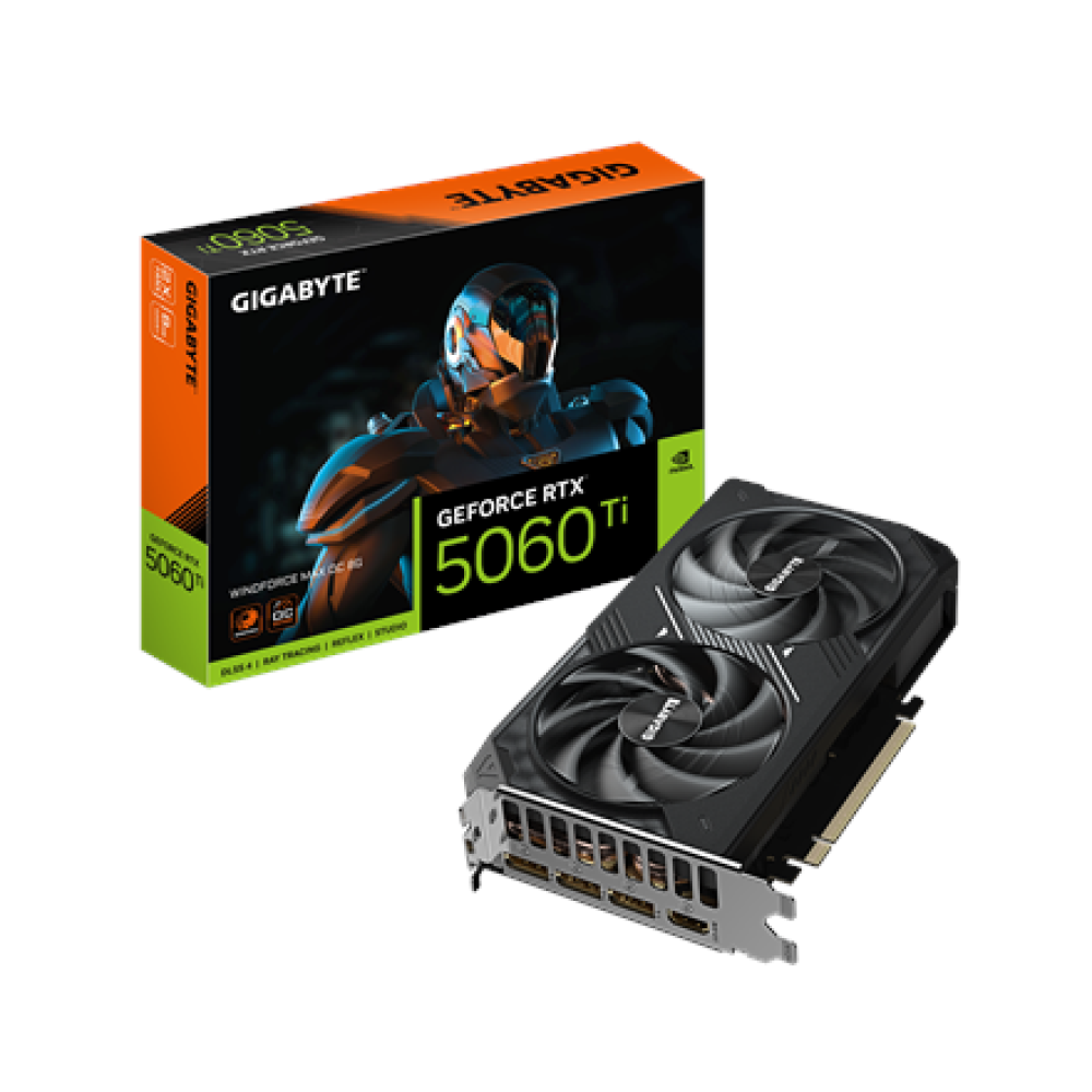Gigabyte GeForce RTX 5060 Ti WINDFORCE MAX OC 8G , NVIDIA , 8 GB , GeForce RTX 5060 Ti , GDDR7 , HDMI ports quantity 1 , PCI-E 5.0