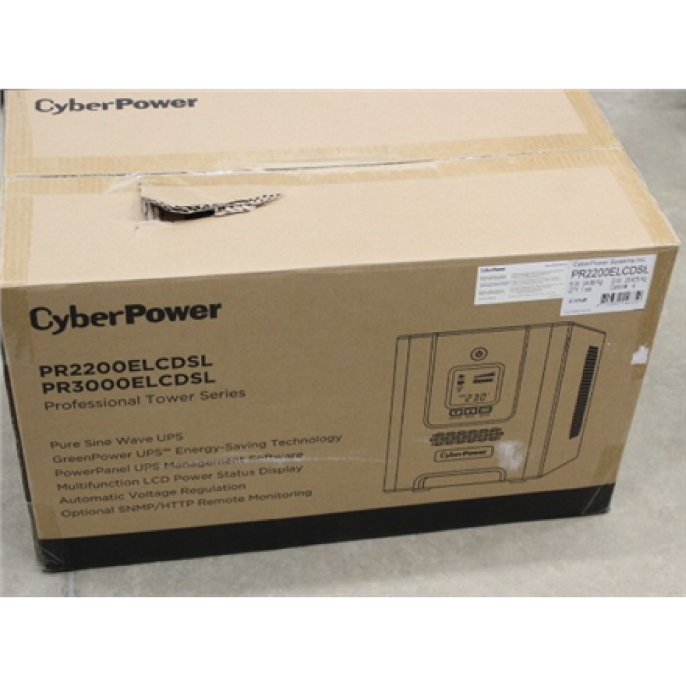 SALE OUT. CyberPower Smart App UPS Systems , PR2200ELCDSL , 2200 VA , 1980 W , DAMAGED PACKAGING