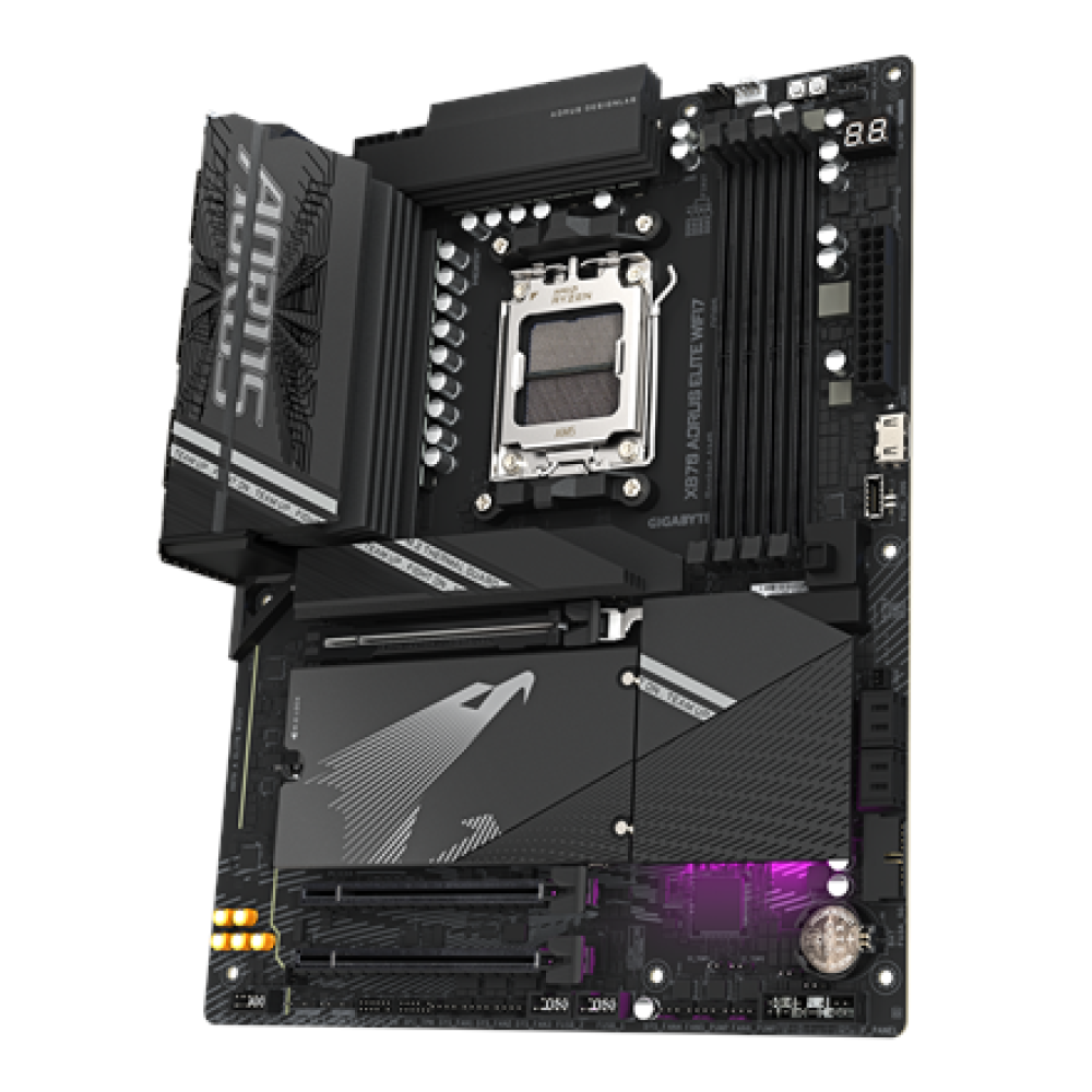 Gigabyte X870 AORUS ELITE WIFI7 , Processor family AMD , Processor socket AM5 , DDR5 , Supported hard disk drive interfaces SATA, M.2 , Number of SATA connectors 4