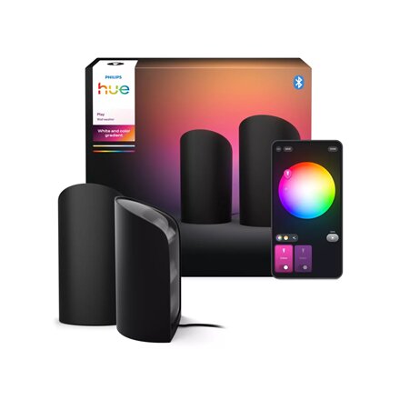 Philips Hue Play wall washer, 2-pack, EU/UK , Coloured and white light (RGBW) , Bluetooth, Zigbee
