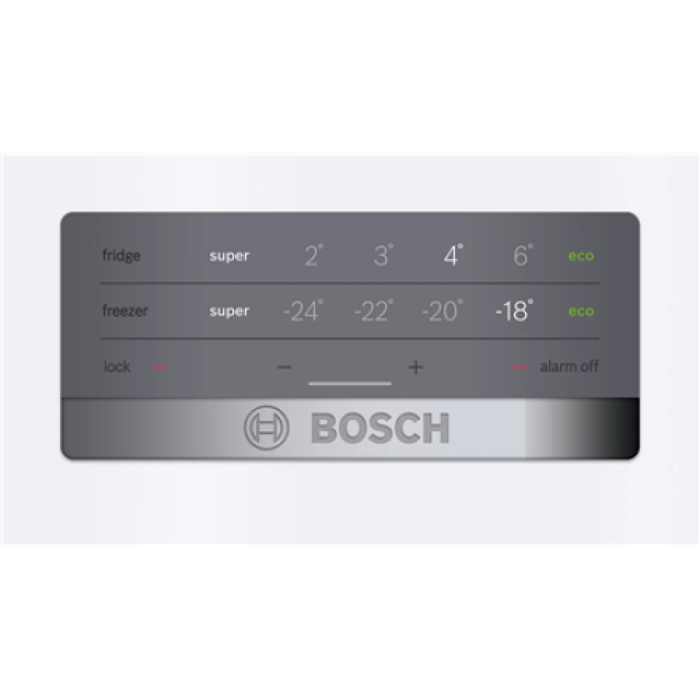 Bosch Refrigerator KGN397WER Series 4 Energy efficiency class E, Free standing, Combi, Height 203 cm, No Frost system, Fridge net capacity 279 L, Freezer net capacity 89 L, 39 dB, White
