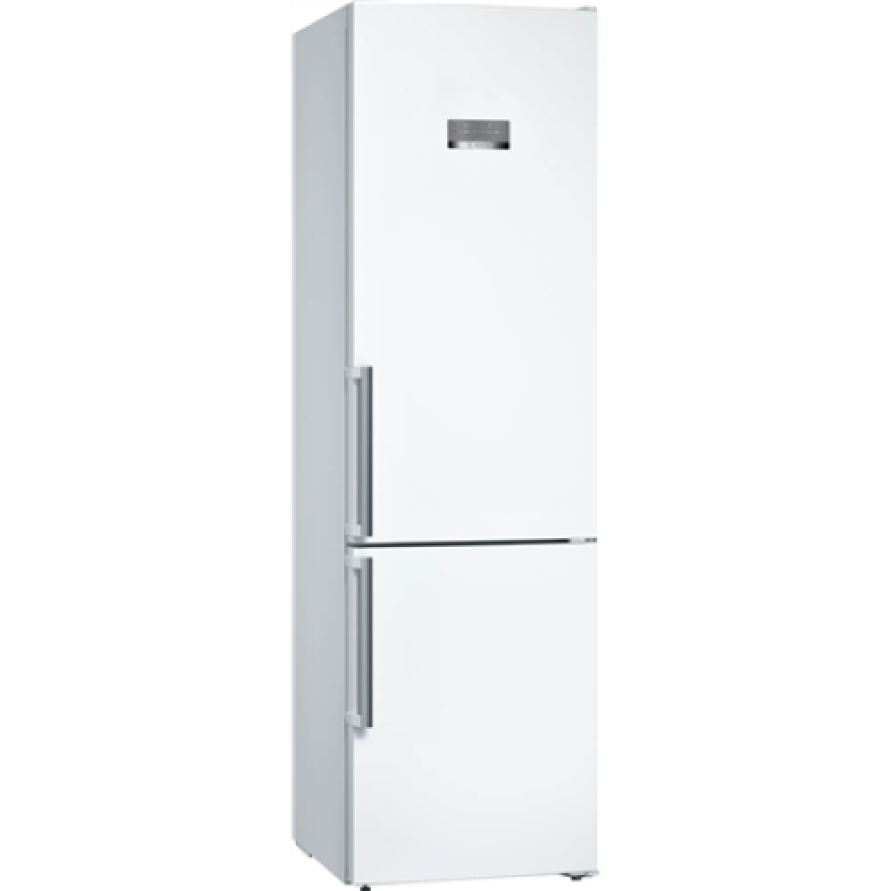 Bosch Refrigerator KGN397WER Series 4 Energy efficiency class E, Free standing, Combi, Height 203 cm, No Frost system, Fridge net capacity 279 L, Freezer net capacity 89 L, 39 dB, White