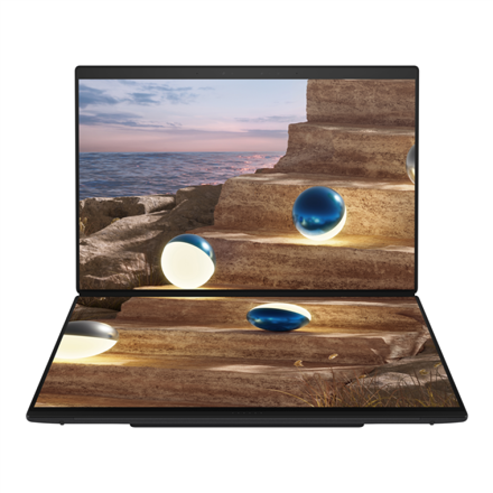 Asus , Zenbook Duo UX8407AA-SN066W , Moher Gray , 14 , OLED , Touchscreen , 2.8K , 2880 x 1800 pixels , 144 Hz , Anti-Reflective , Intel Core Ultra X9 , 378H , 32 GB , LPDDR5X , Solid-state drive capacity 2000 GB , Intel Arc Graphics , Windows 11 Pro , 80